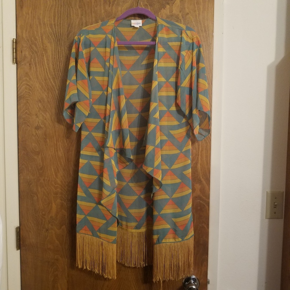 Lularoe kimono pull over fringe
